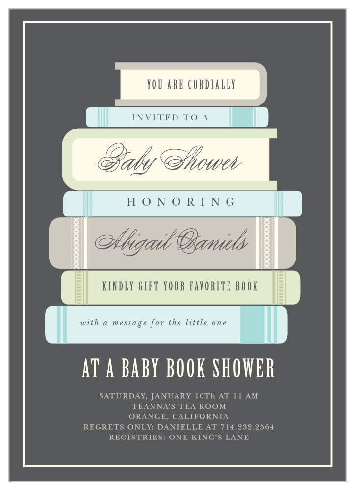 Baby Book Boy Baby Shower Invitations