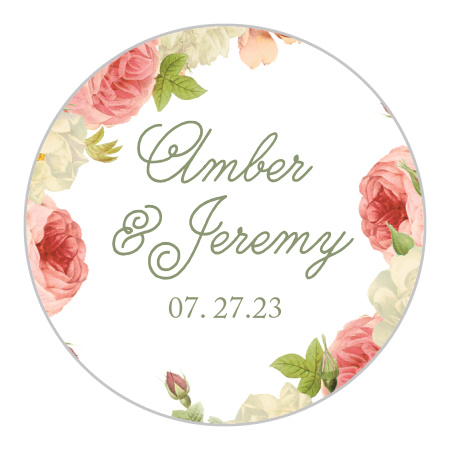 Alluring Florals Wedding Stickers