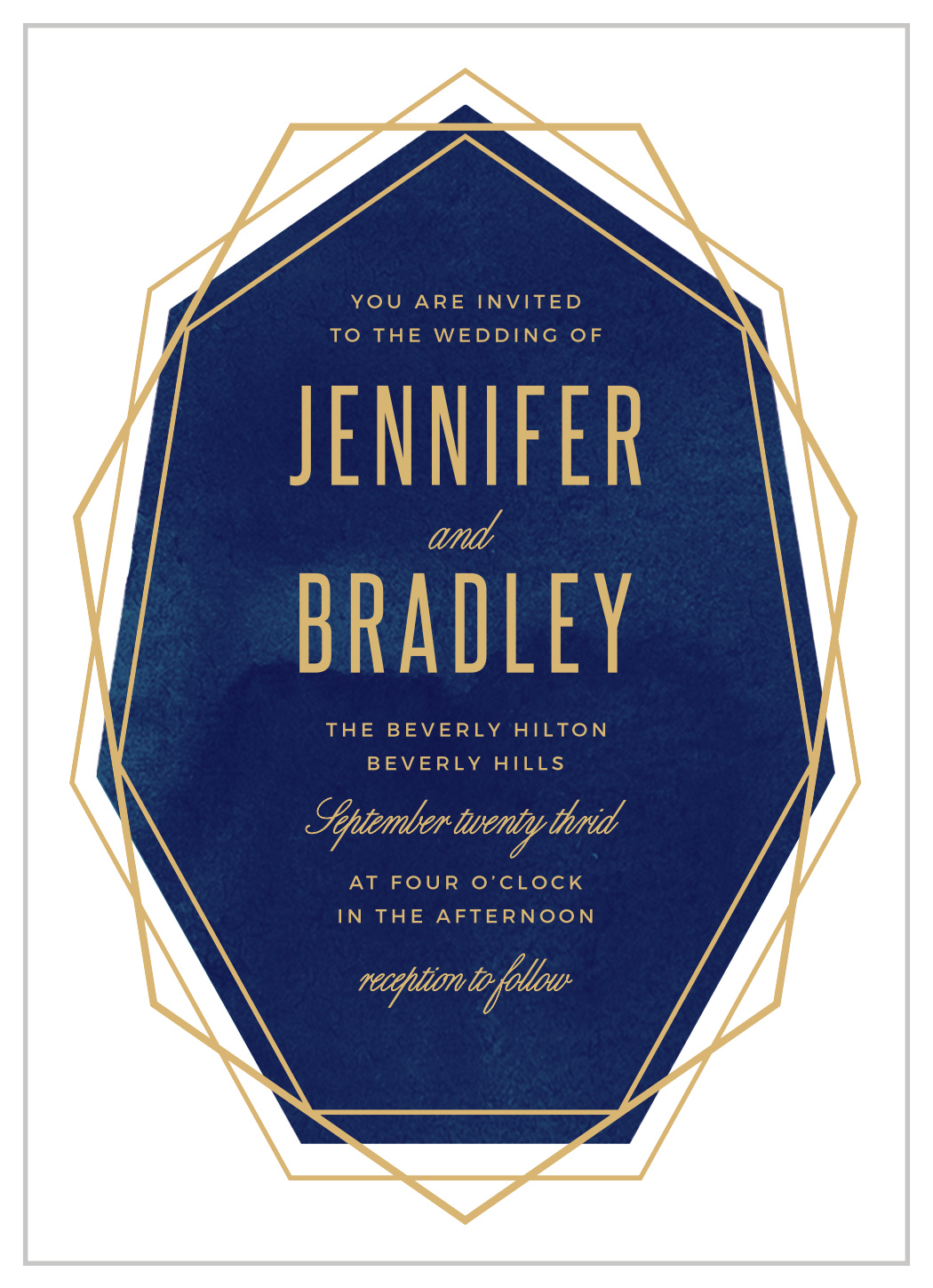 Divinely Modern Foil Wedding Invitations