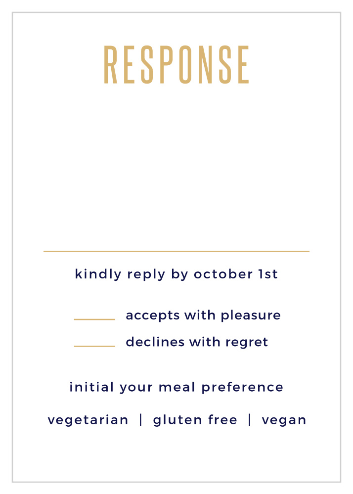 Divinely Modern Foil Response Cards