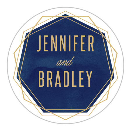 Divinely Modern Foil Wedding Stickers