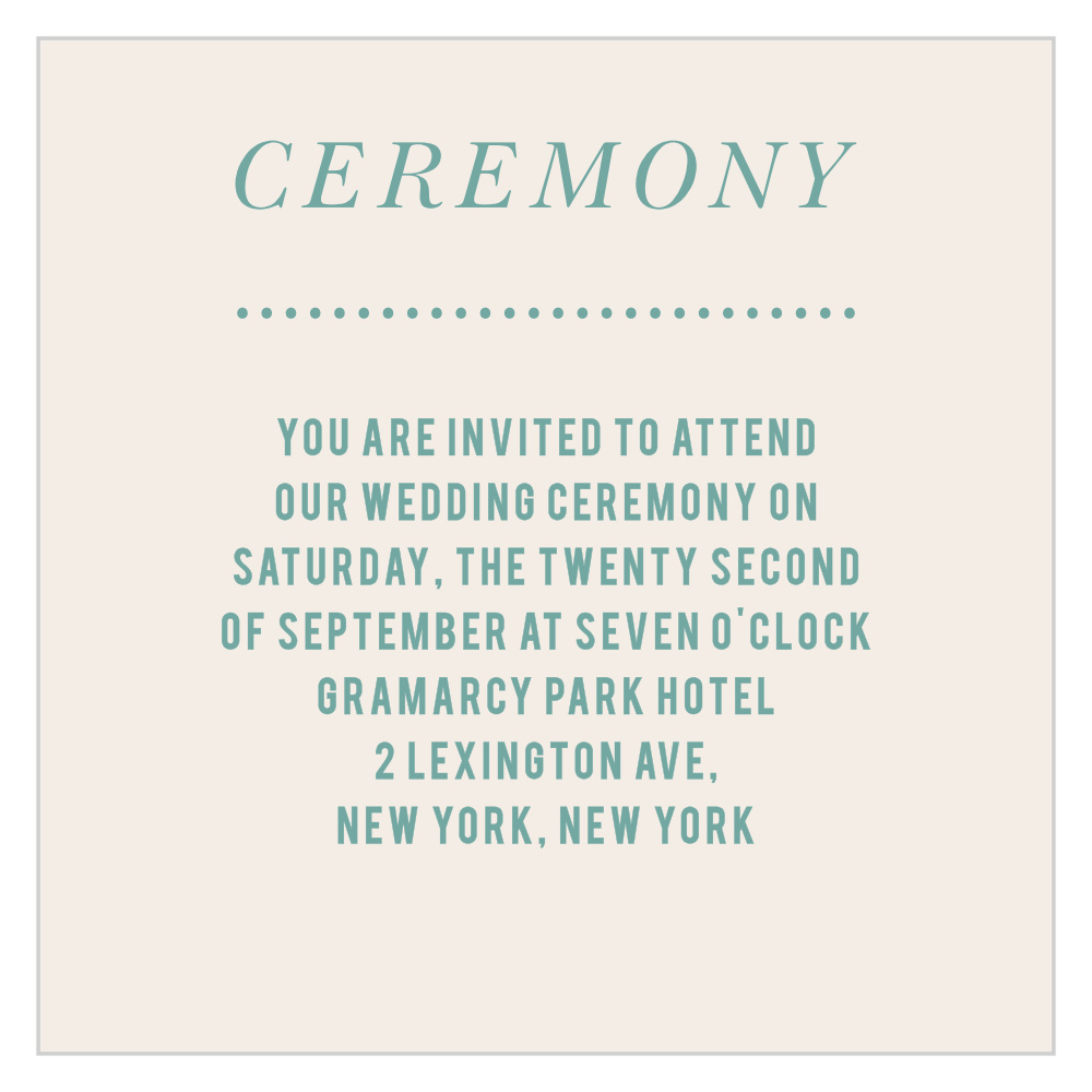 Just Loverly Ceremony Cards