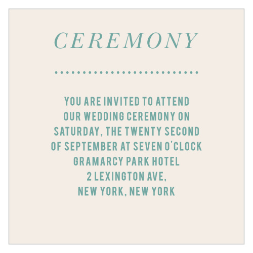 Just Loverly Ceremony Cards