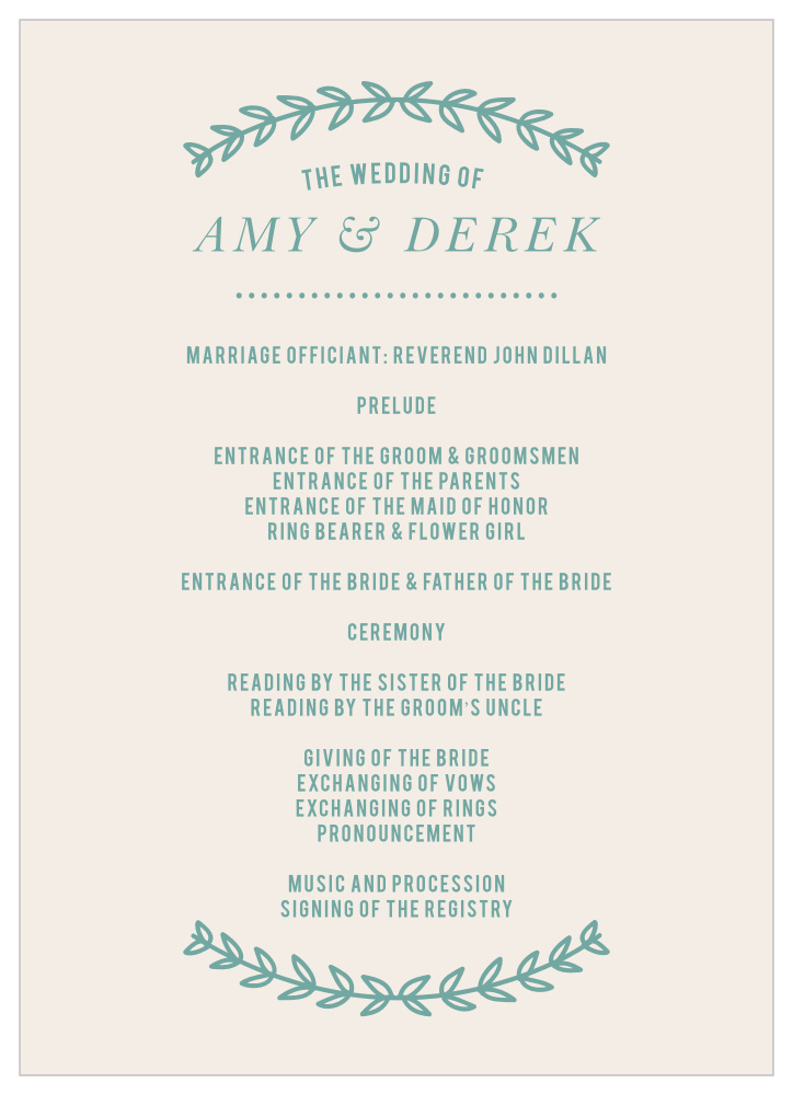 Just Loverly Wedding Programs