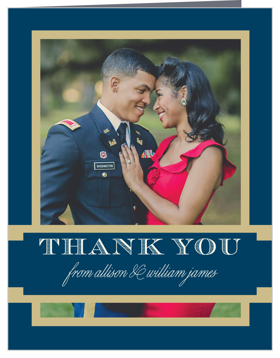 Photo Ribbon Wedding Thank You Cards