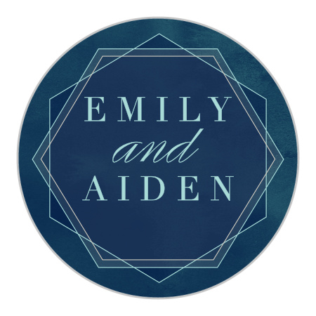 Geometric Dreams Wedding Stickers