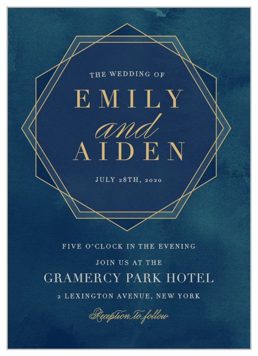 Geometric Dreams Foil Wedding Invitations