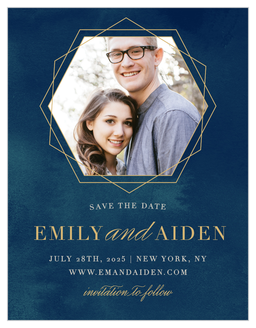 Geometric Dreams Foil Save the Date Magnets