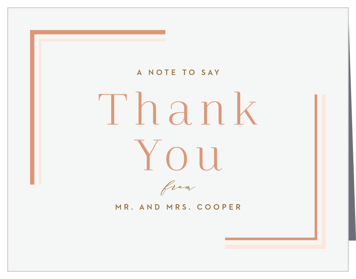 Clean Lines Wedding Thank You Cards