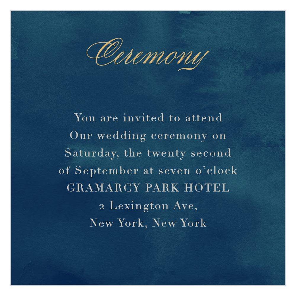 Geometric Dreams Foil Ceremony Cards