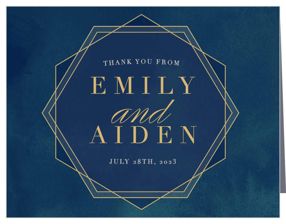 Geometric Dreams Foil Wedding Thank You Cards