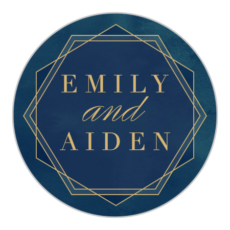 Geometric Dreams Foil Wedding Stickers