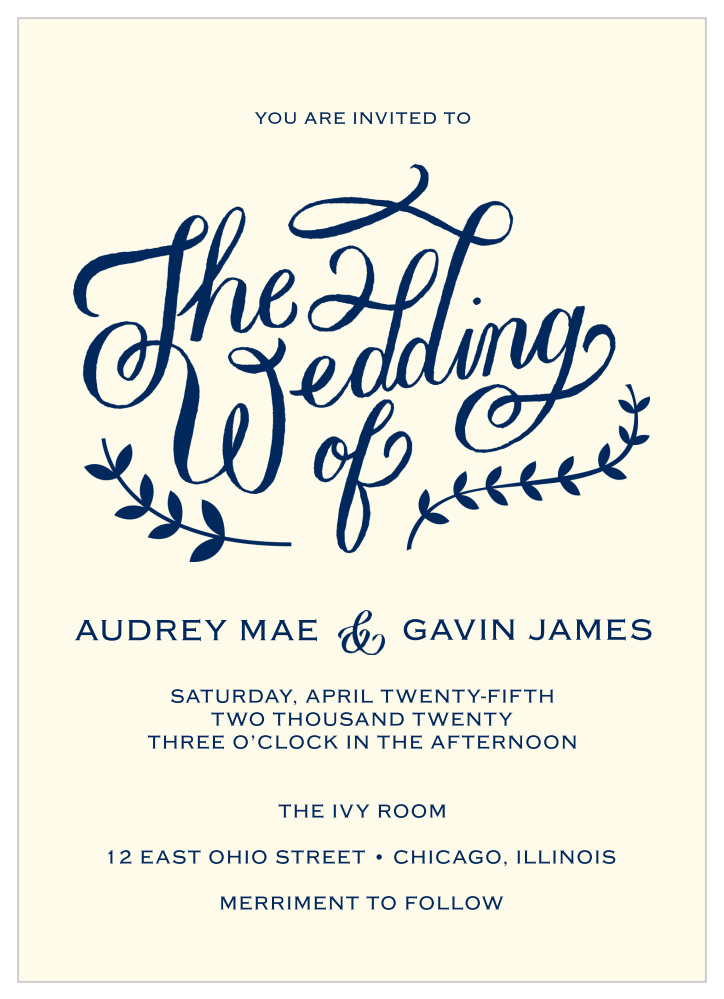 Lovely Lettering Wedding Invitations