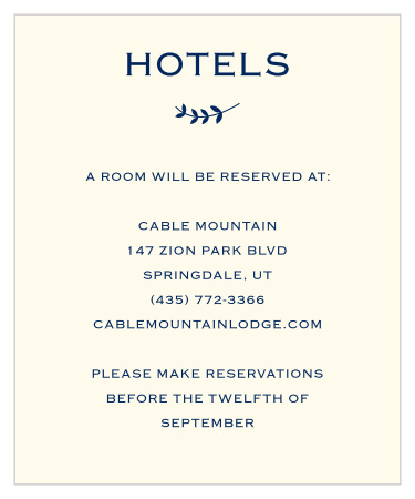 Lovely Lettering Accommodation Cards
