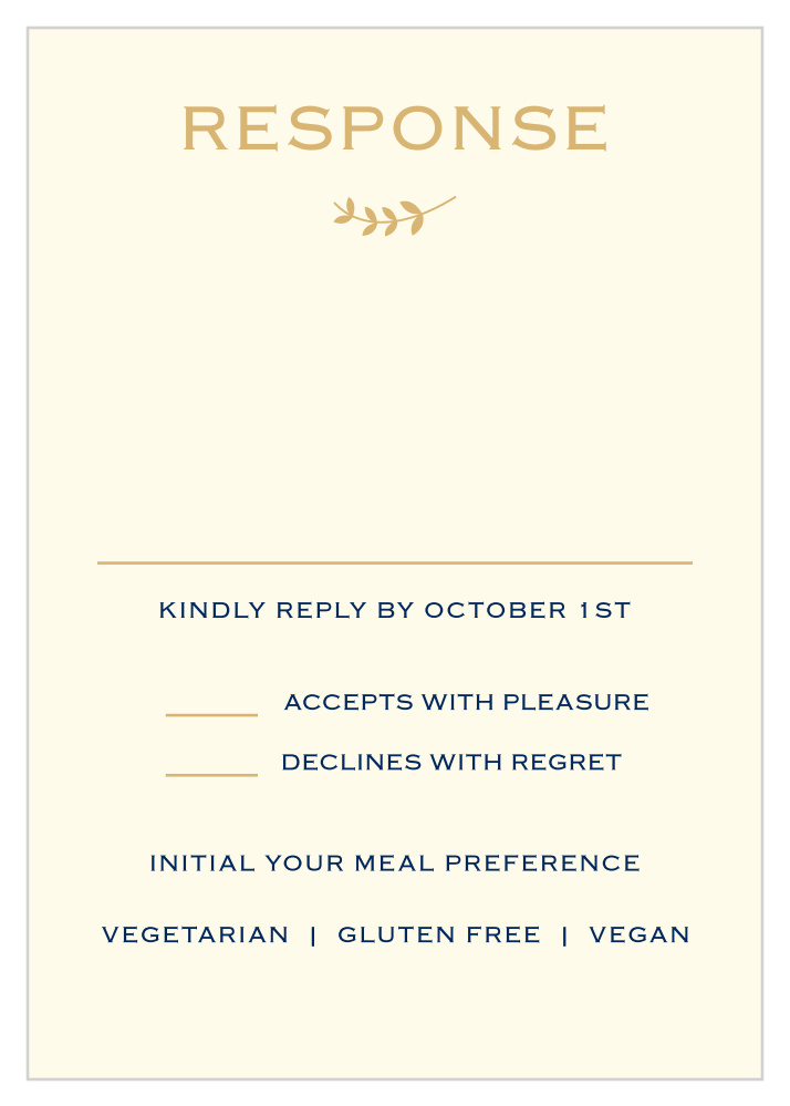Lovely Lettering Foil Response Cards