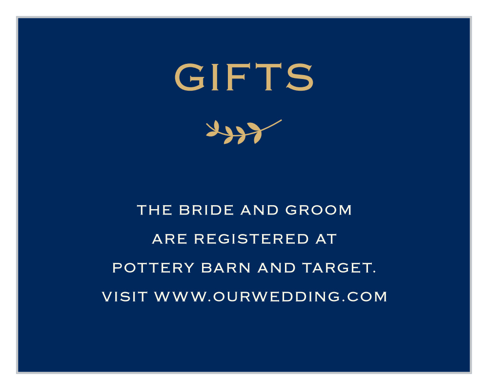 Lovely Lettering Foil Registry Cards