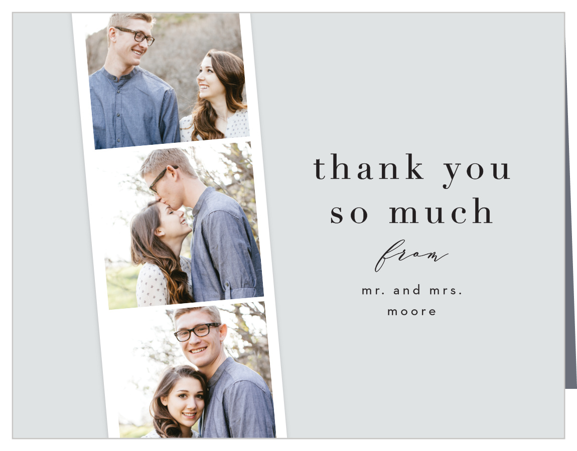 Cascading Photo Wedding Thank You Cards