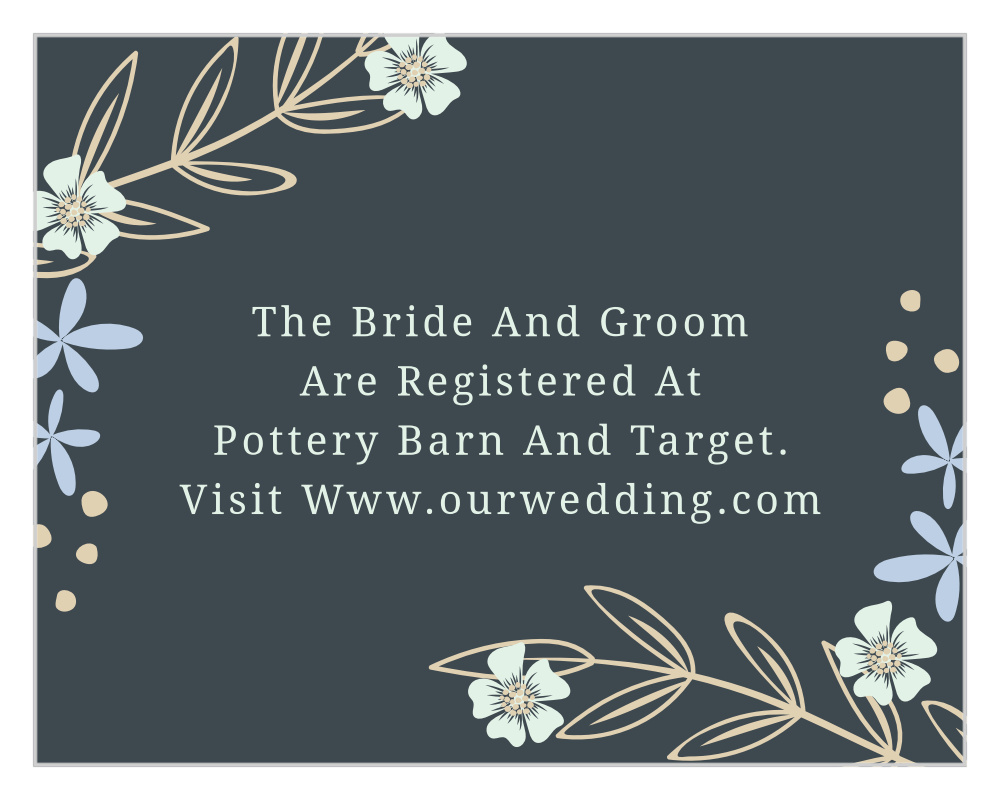 Radiant Garden Registry Cards
