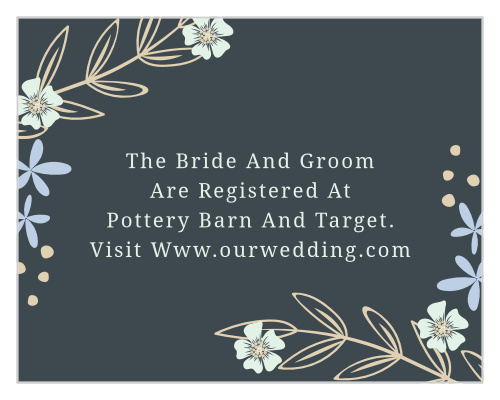 Radiant Garden Registry Cards