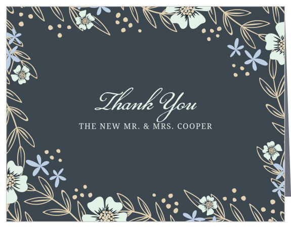 Radiant Garden Wedding Thank You Cards