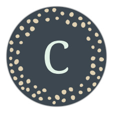 Whimsical dots encircle your monogram on the Radiant Garden Stickers.