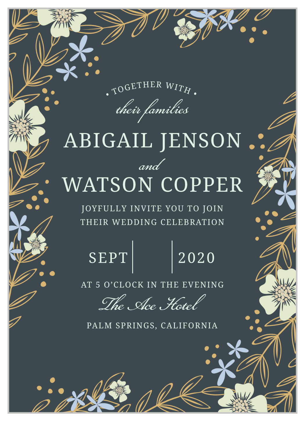 Radiant Garden Foil Wedding Invitations