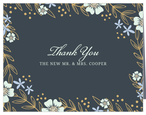 Radiant Garden Foil Wedding Thank You Cards