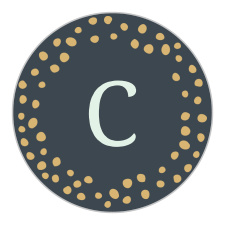 Whimsical dots encircle your monogram on the Radiant Garden Foil Stickers. 