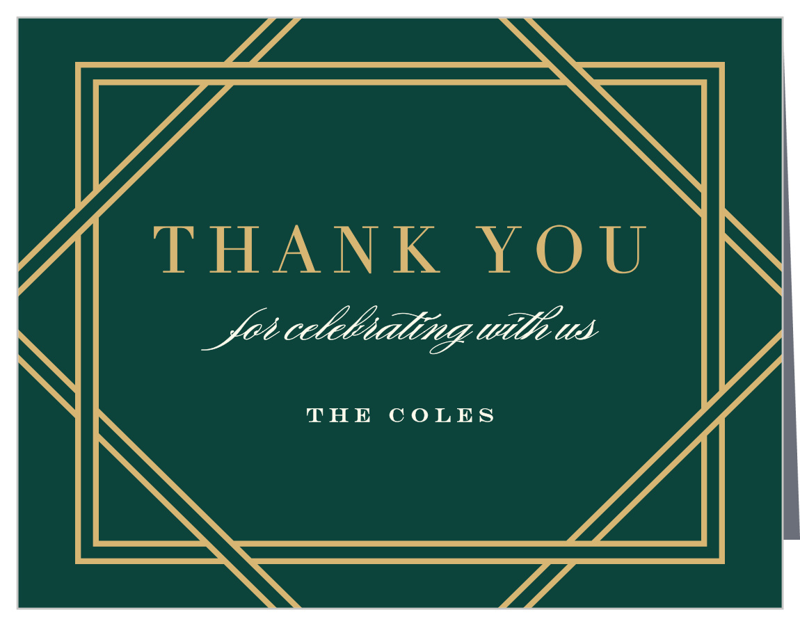 Elegant Overlap Wedding Thank You Cards