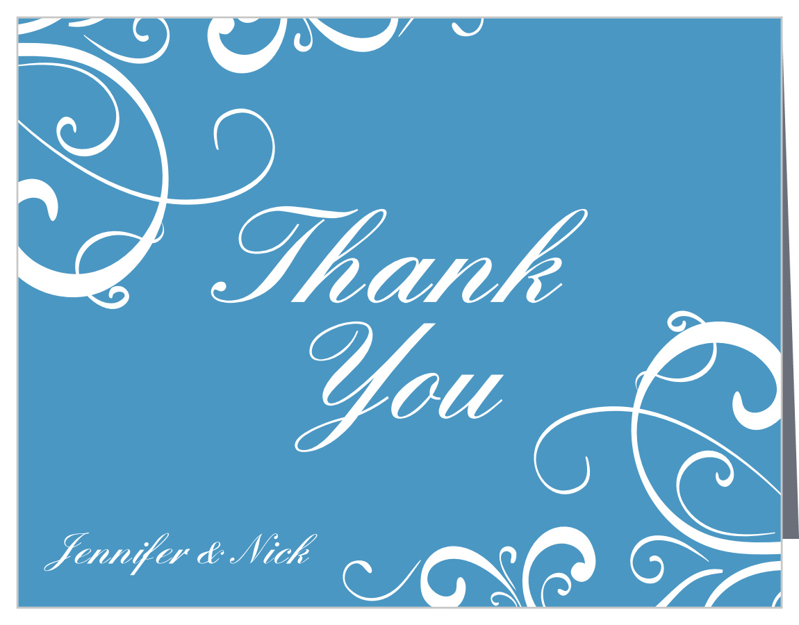 Simple Swirls Wedding Thank You Cards