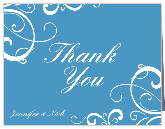 Simple Swirls Wedding Thank You Cards