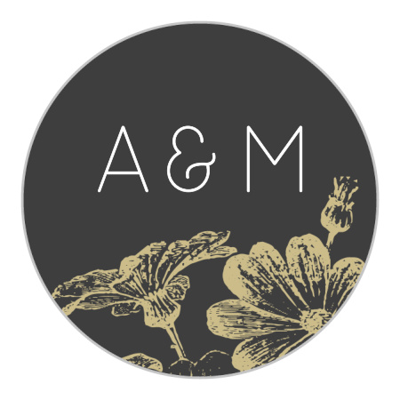 Vintage Blooms Wedding Stickers