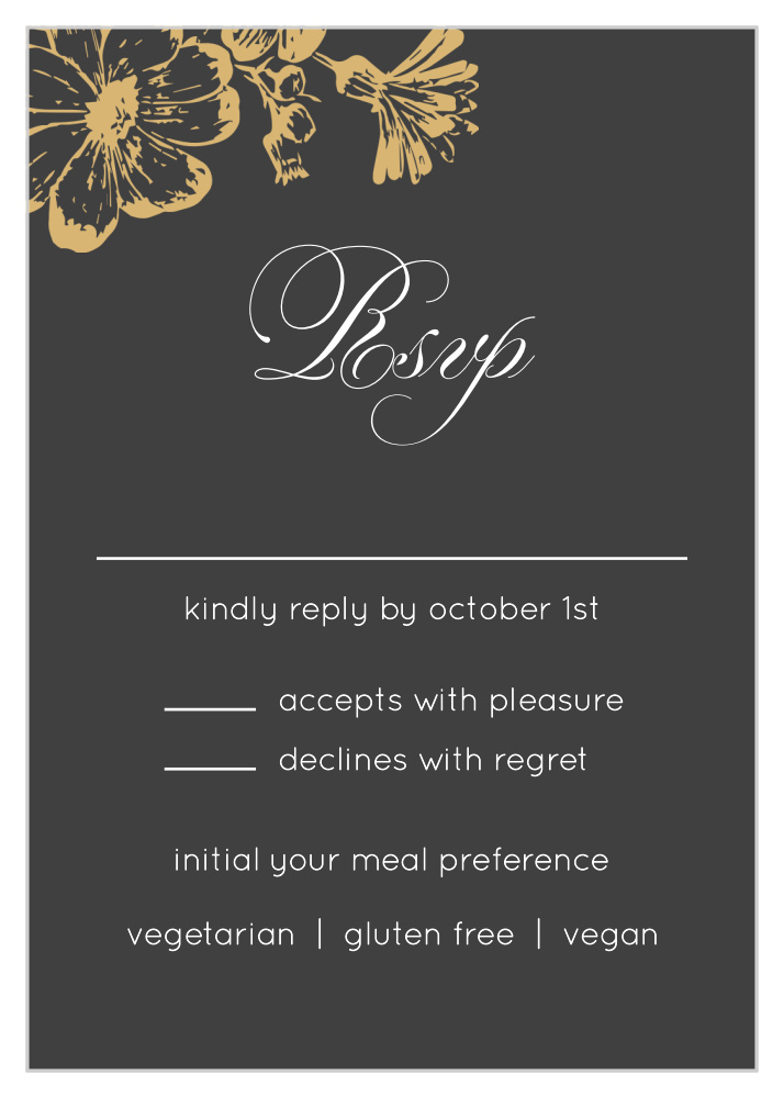 Vintage Blooms Foil Response Cards