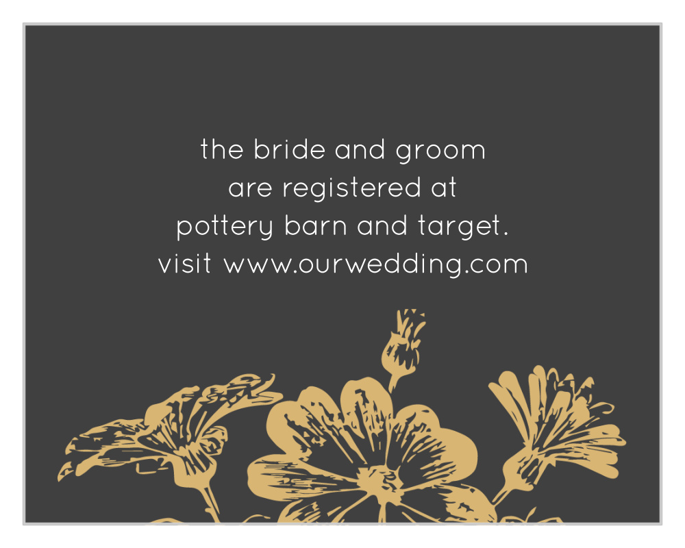 Vintage Blooms Foil Registry Cards