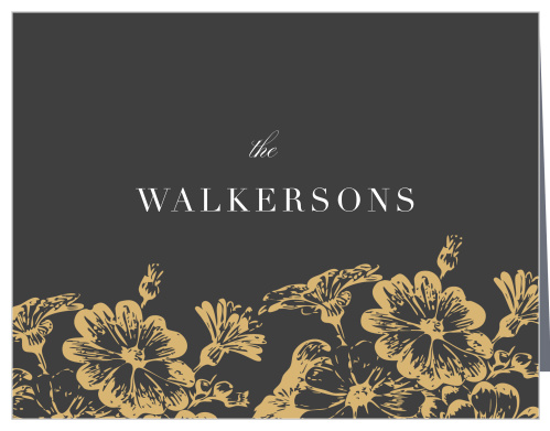Vintage Blooms Foil Wedding Thank You Cards