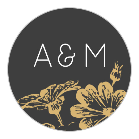 Vintage Blooms Foil Wedding Stickers