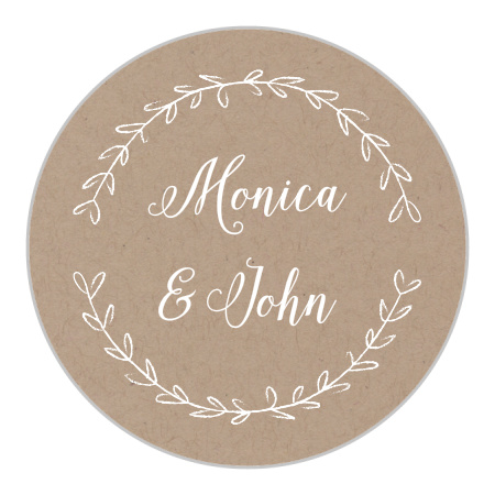 Rustic Love Wedding Stickers