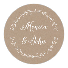 Add your names to the simple but warm design of the Rustic Love Stickers.