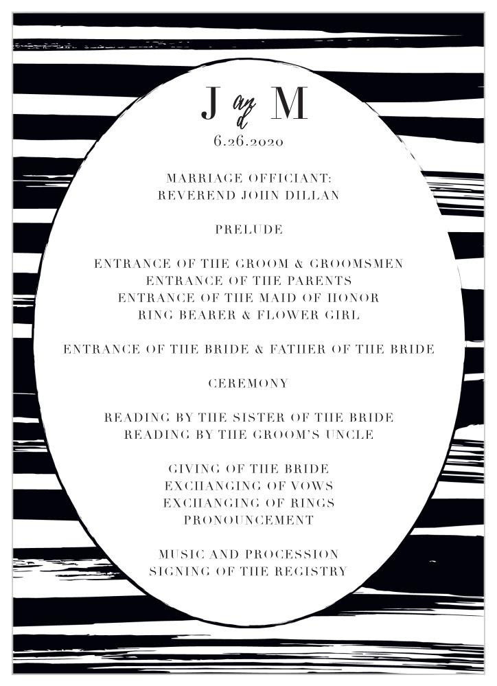 Haute Couture Wedding Programs
