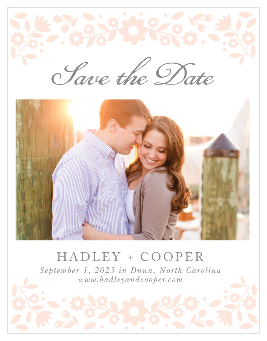 Floral Frame Save the Date Magnets