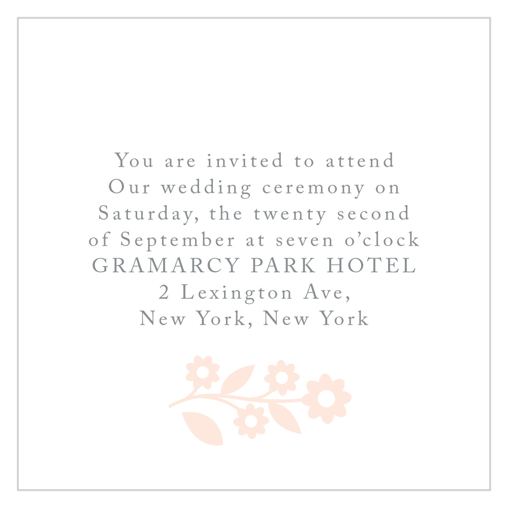 Floral Frame Ceremony Cards