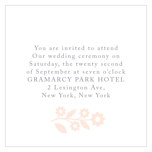 Floral Frame Ceremony Cards
