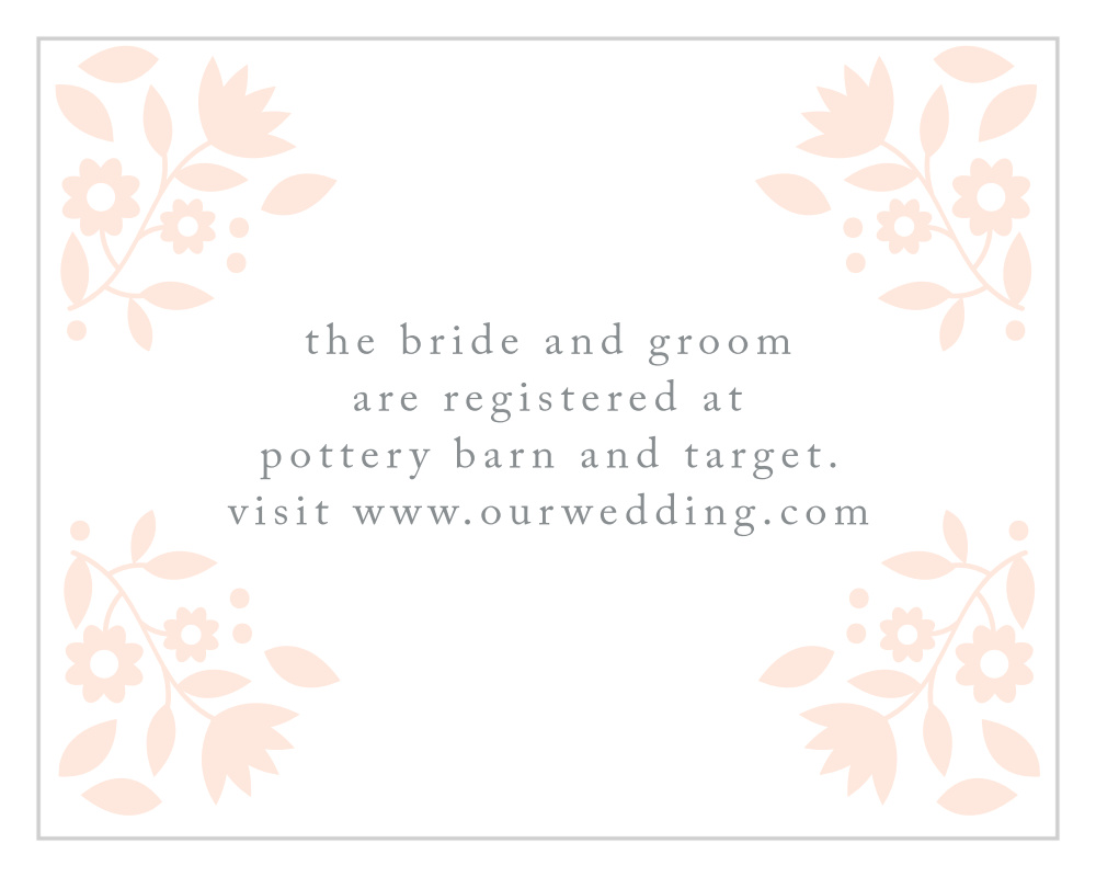Floral Frame Registry Cards