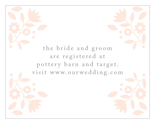 Floral Frame Registry Cards