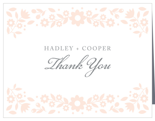 Floral Frame Wedding Thank You Cards
