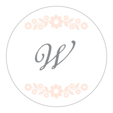 Whimsical flowers accent your monogram on the Floral Frame Stickers. 