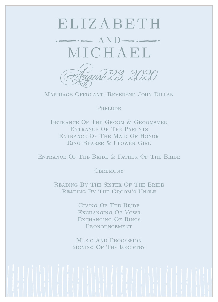 Dazzling Diamond Wedding Programs