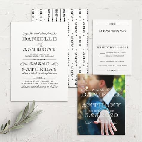 Lovely Vintage Wedding Invitations