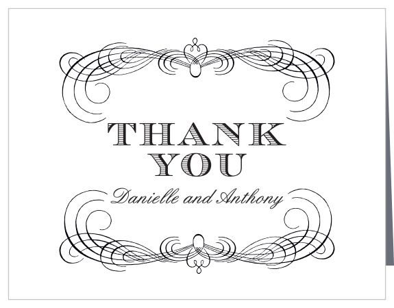 Lovely Vintage Wedding Thank You Cards