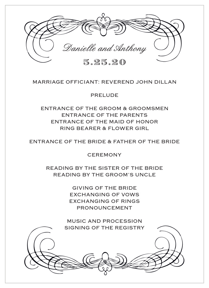 Lovely Vintage Wedding Programs